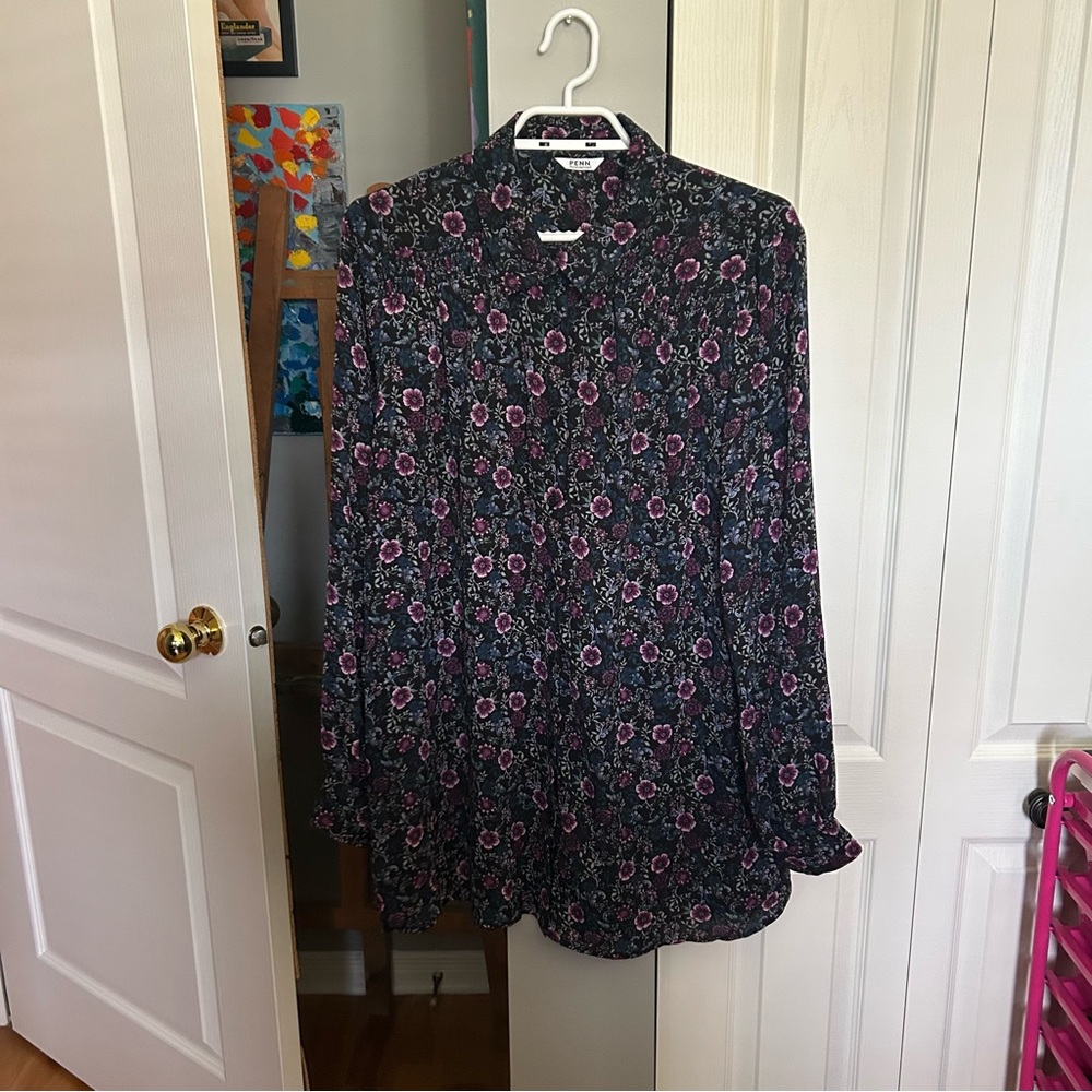 14 Penningtons Dark Floral Blouse